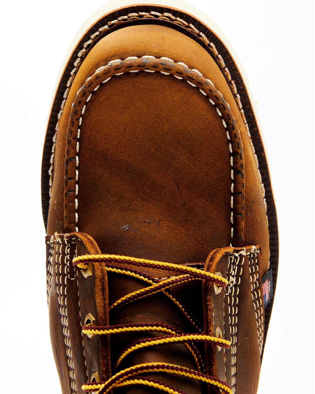 Image #6 - Thorogood Men's 6" American Heritage MAXWear USA Wedge Sole Work Boots - Soft Toe, Brown, hi-res