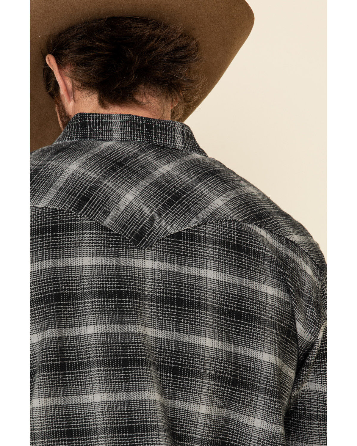 Image #5 - Resistol Men's Gray Simcoe Ombre Plaid Long Sleeve Western Shirt, Grey, hi-res
