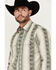 Image #2 - Wrangler Men's Checotah Long Sleeve Pearl Snap Western Shirt - Tall, Tan, hi-res