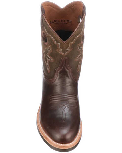 Image #6 - Lucchese Women's Ruth Western Boots - Round Toe, Chocolate, hi-res