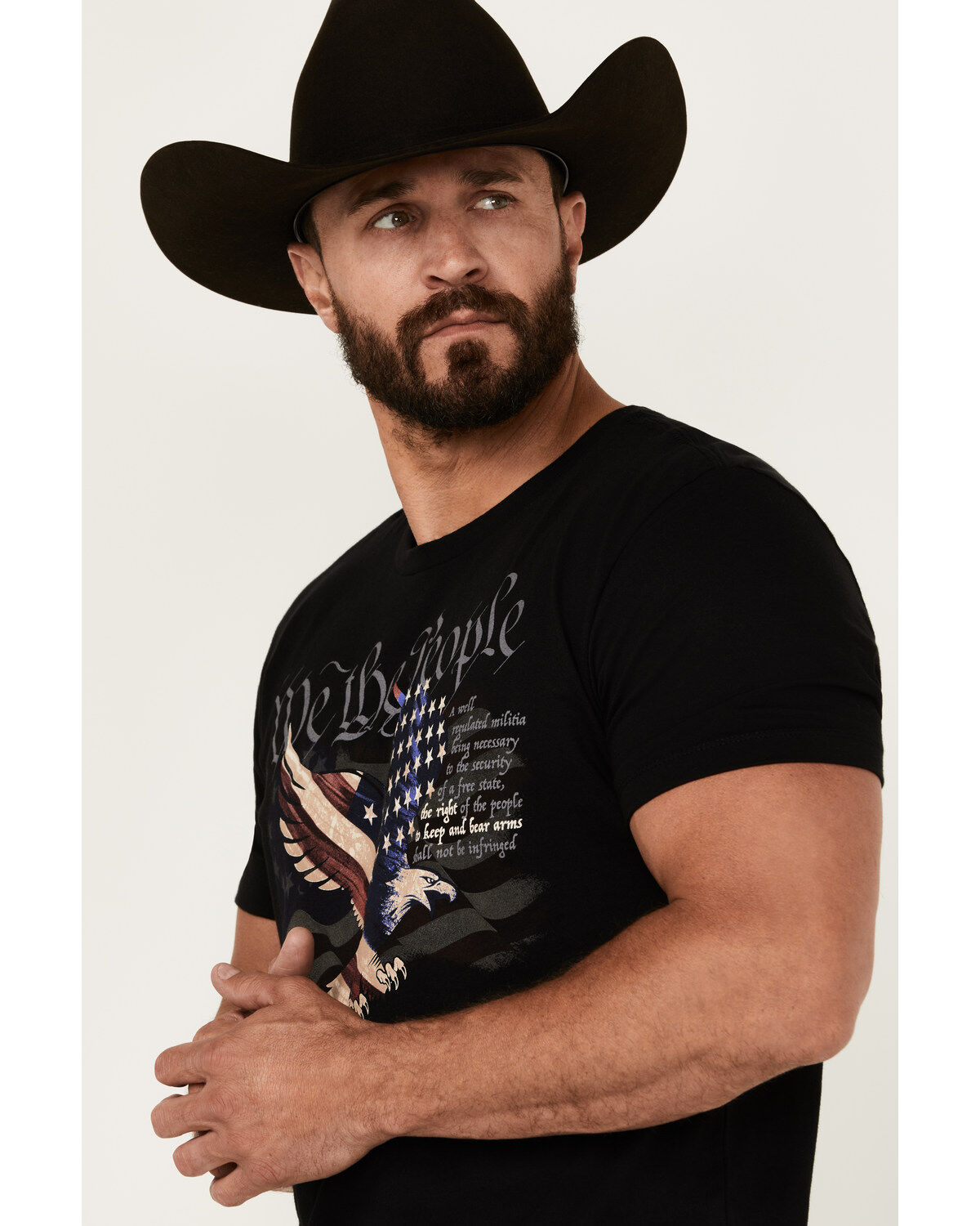 Image #2 - Cody James Men's Eagle Short Sleeve Graphic T-Shirt, Black, hi-res
