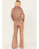Sadie & Sage Women's Inferno Sequin Flare Pants, Sand, hi-res