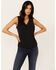 Image #1 - Idyllwind Women's Resha Lace Rib Knit Cami, Black, hi-res