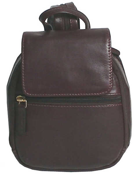 Scully Women's Poppi Leather Mini Backpack , Chocolate, hi-res