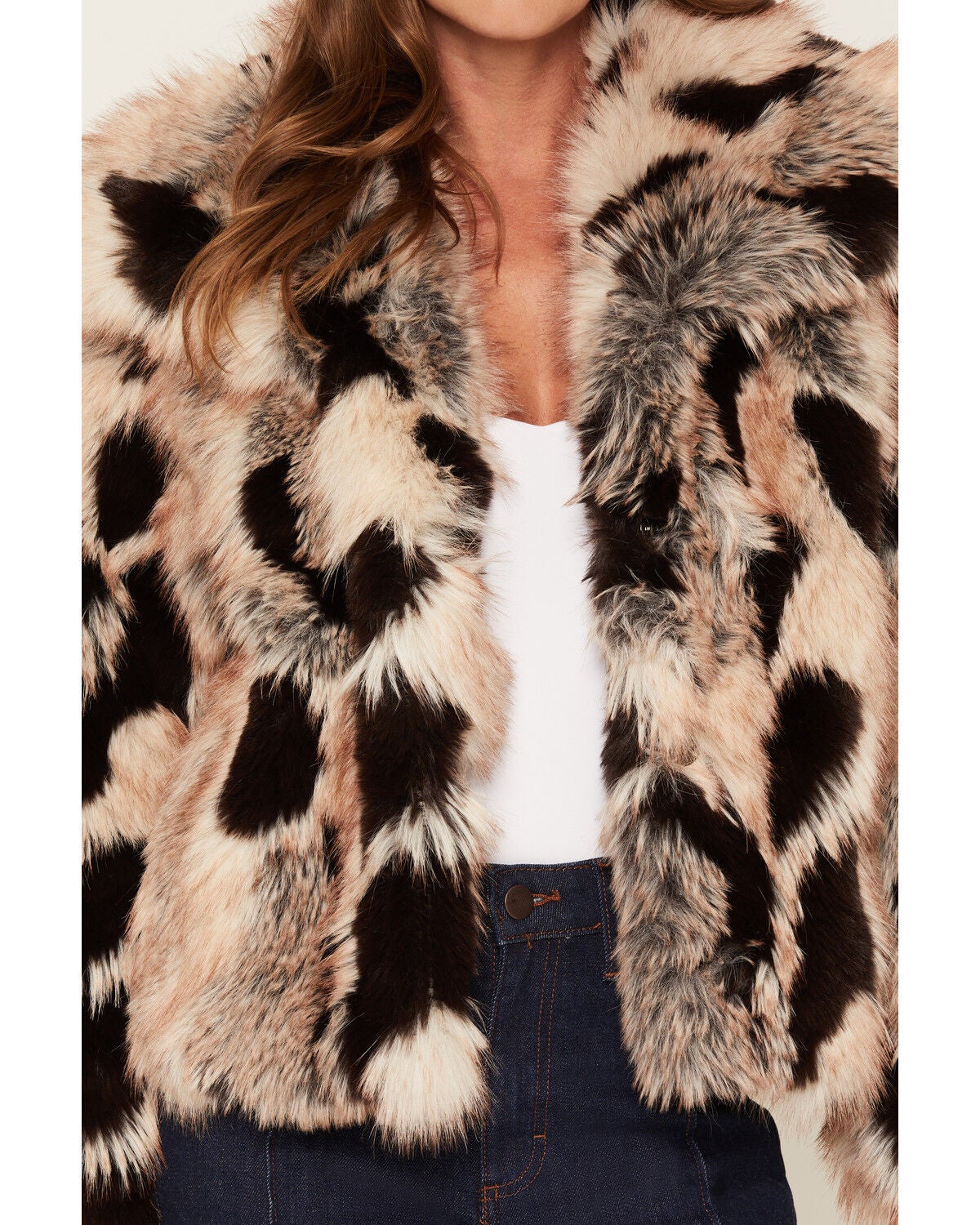 Image #3 - Azalea Wang Women's Amaya Faux Fur Jacket, Brown, hi-res