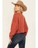 Image #4 - Rock & Roll Denim Women's Cowboys and Whiskey Pullover Sweatshirt, Red, hi-res