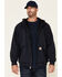 Carhartt Men's Rain Defender Thermal Lined Zip Hooded Work Sweatshirt, Navy, hi-res