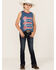 Rock & Roll Denim Girls' Americana Tank Top, Navy, hi-res