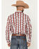 Image #4 - Wrangler Men's Checotah Southwestern Print Long Sleeve Snap Western Shirt, Red, hi-res
