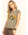 Image #3 - Rodeo Quincy Women's Libby Longhorn Rolled Cuff Tee  , , hi-res