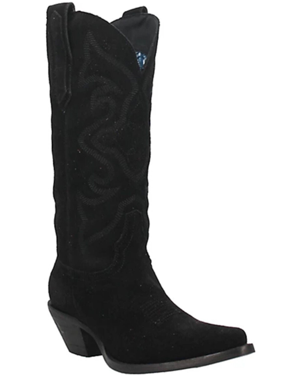 Dingo Women's Out West Suede Western Boots - Round Toe, Black, hi-res