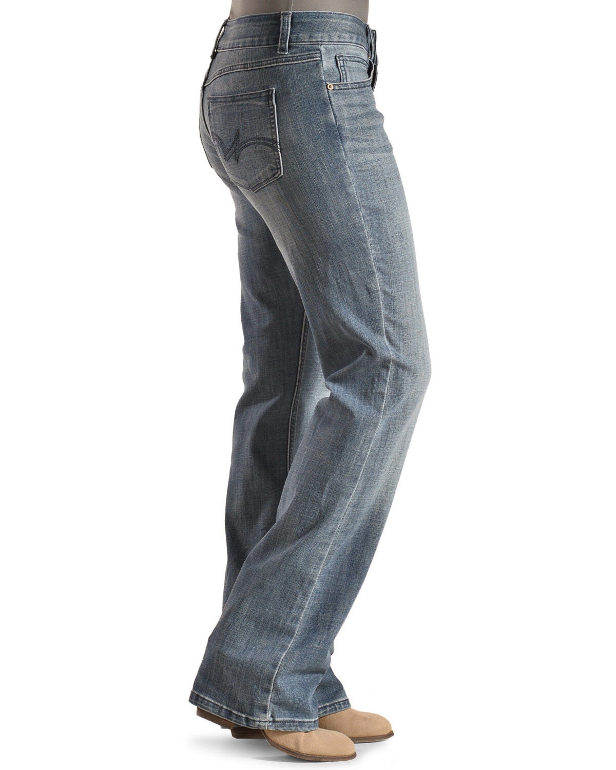 Image #2 - Wrangler Women's Medium Wash Regular Fit Mid Rise Bootcut Jeans, , hi-res
