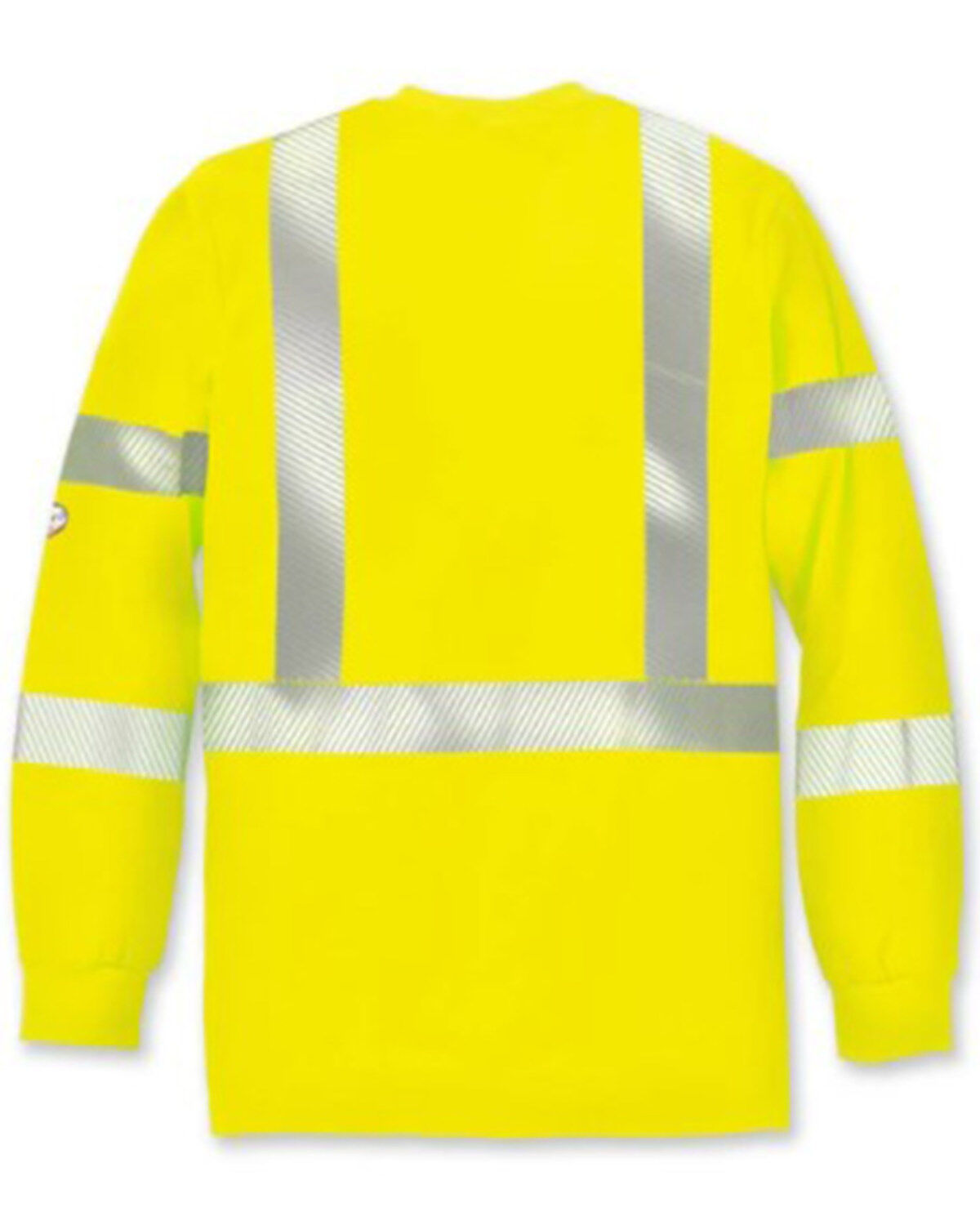 Image #2 - Rasco Men's FR Hi-Vis Segmented Trim Long Sleeve Work Shirt, Yellow, hi-res