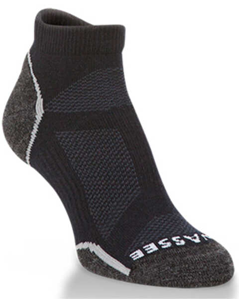 Image #1 - Crescent Sock Men's Lightweight Merino Ankle Socks, Black, hi-res