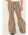 Rock & Roll Denim Girls' Serape Stripe Print Flare Jeans, Multi, hi-res
