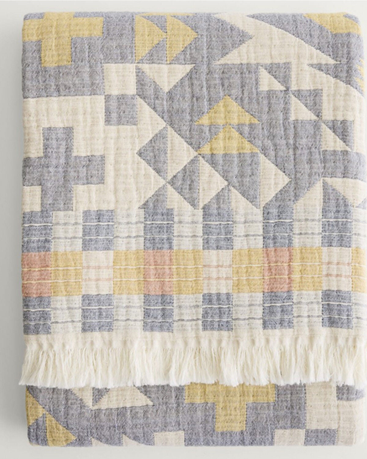 Image #3 - Pendleton Blue Ridge Fringed Cotton Throw Blanket, Multi, hi-res