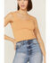Image #2 - Shyanne Women's Ribbed Knit Sweater Tank Top, Beige/khaki, hi-res