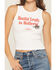 Image #3 - Girl Dangerous Women's Hootin' Cropped Graphic Tank Top, White, hi-res