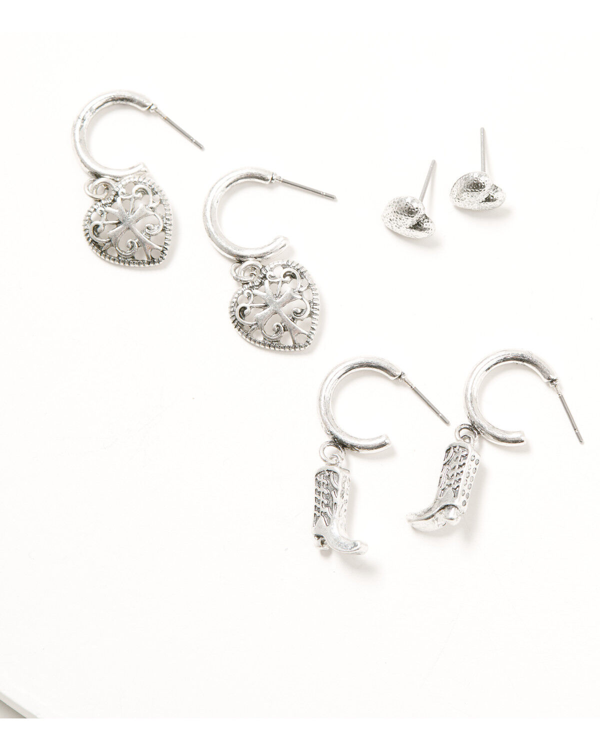 Image #3 - Shyanne Women's Western Earring Set - 6 Piece, Silver, hi-res