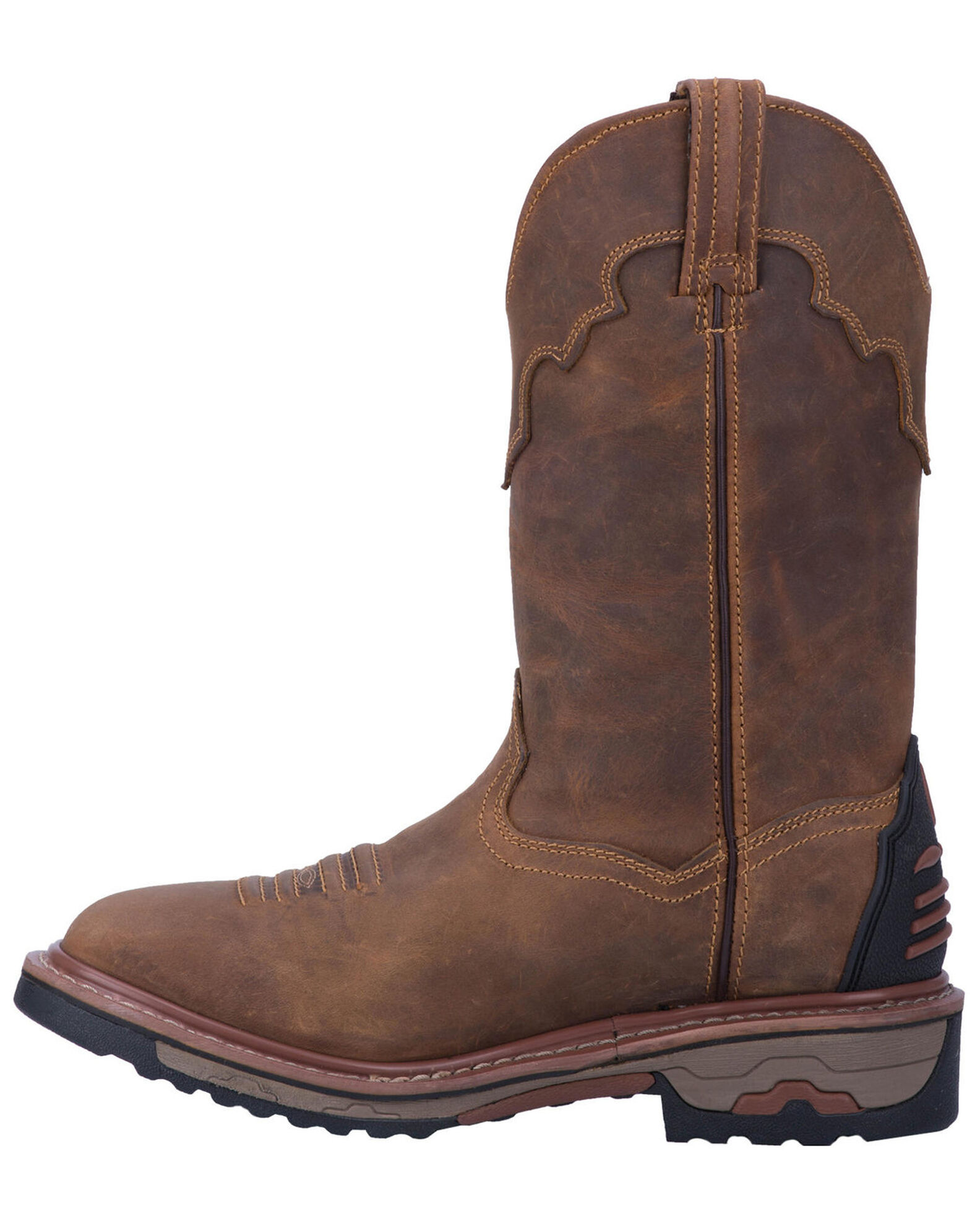 Image #4 - Dan Post Men's Blayde Waterproof Pull On Work Boots, Saddle Tan, hi-res