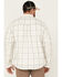 Brothers & Sons Men's Large Plaid Print Performance Long Sleeve Button Down Western Shirt , White, hi-res
