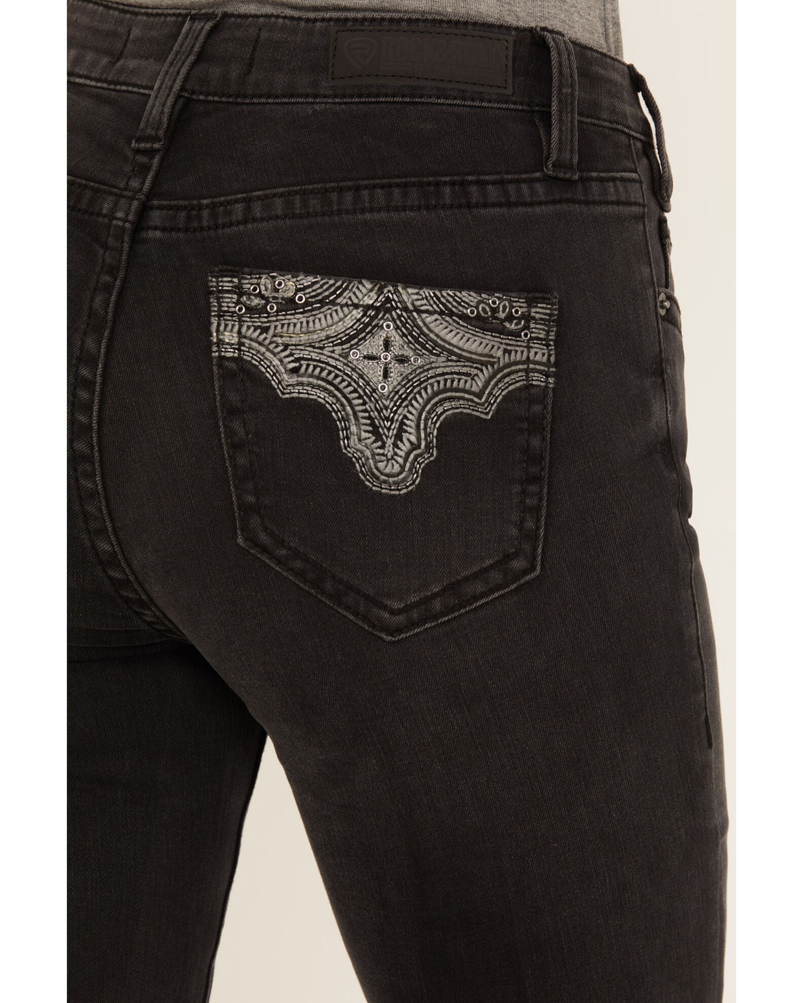Rock & Roll Women's Jeans Low Rise Stretch Boot Cut W6-4586