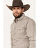 Image #2 - Justin Men's Boot Barn Exclusive Medallion Print Long Sleeve Button-Down Stretch Western Shirt, , hi-res