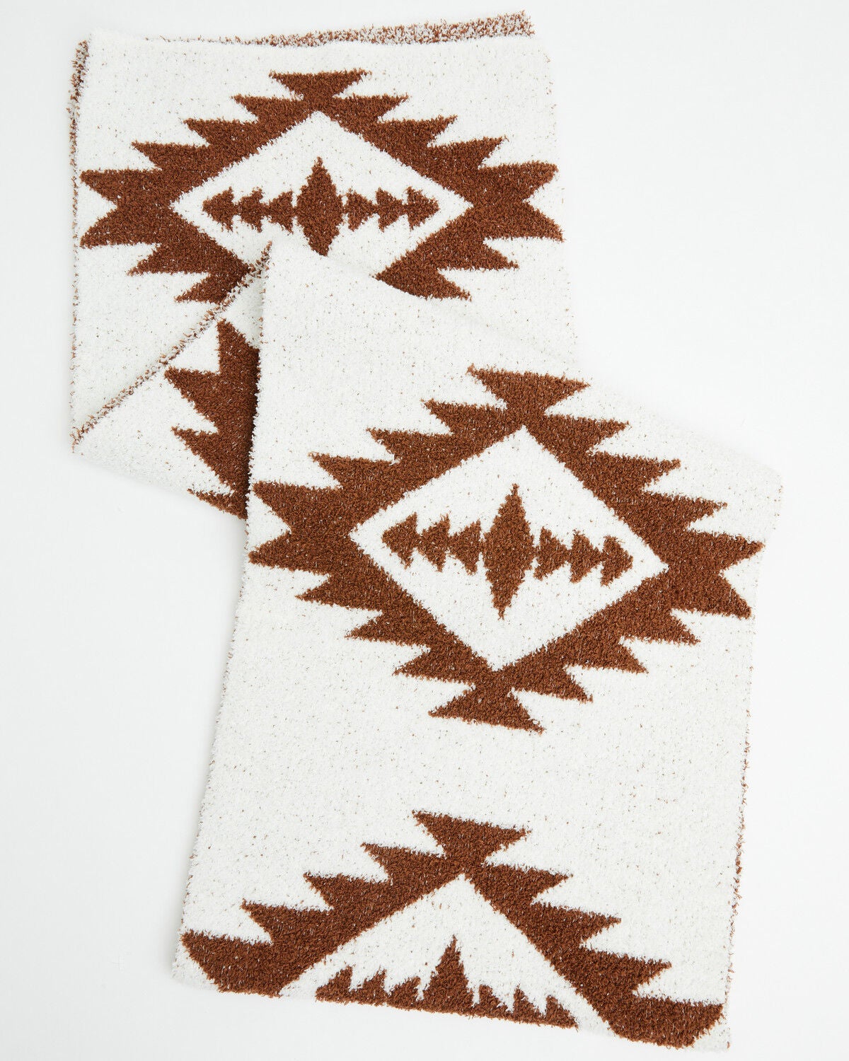 Idyllwind Women's Dovecoat Southwestern Sherpa Scarf, Brown, hi-res
