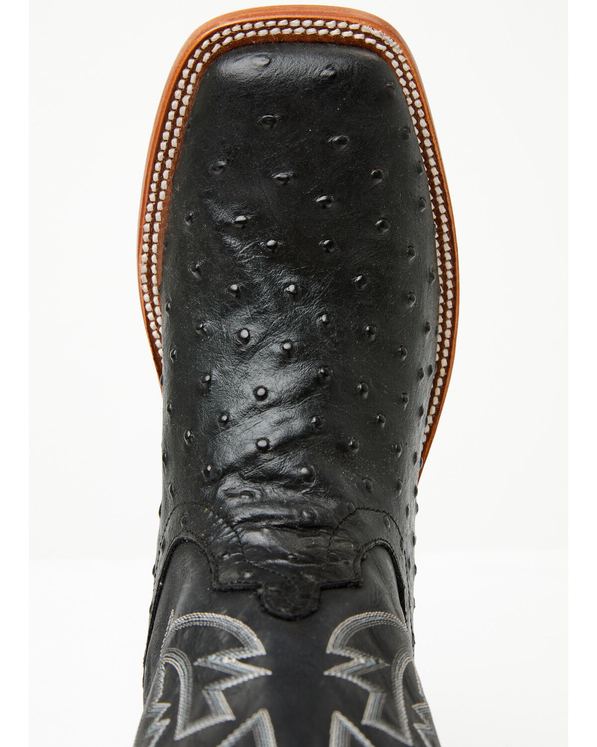 Image #6 - Horse Power Men's Boot Barn Exclusive Ostrich Print Tall Western Boots - Broad Square Toe, Black, hi-res
