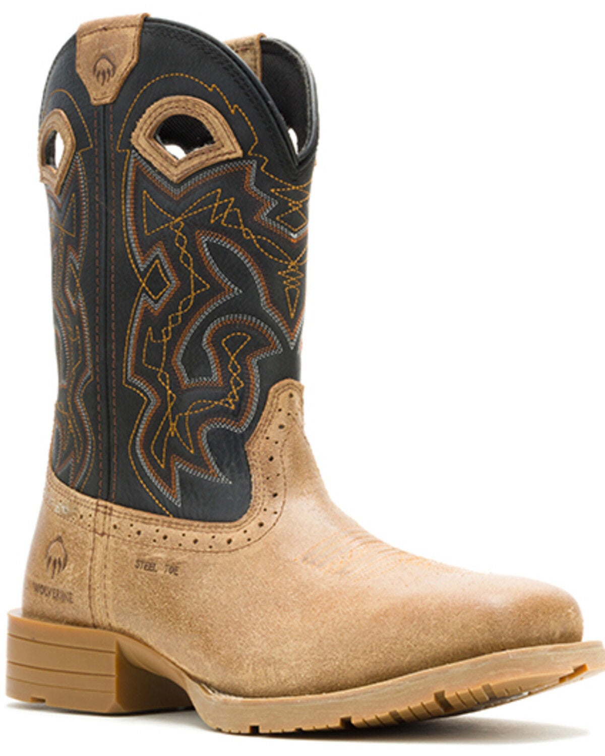 Wolverine Men's Wheatland Wellington HypeRest Pull-On Work Boots - Steel Toe, Black, hi-res