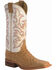Justin Men's AQHA Remuda Full Quill Ostrich Exotic Boots, Tan, hi-res
