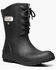 Image #1 - Bogs Women's Amanda Plush II Lace-Up Waterproof Rain Boots - Round Toe, Black, hi-res