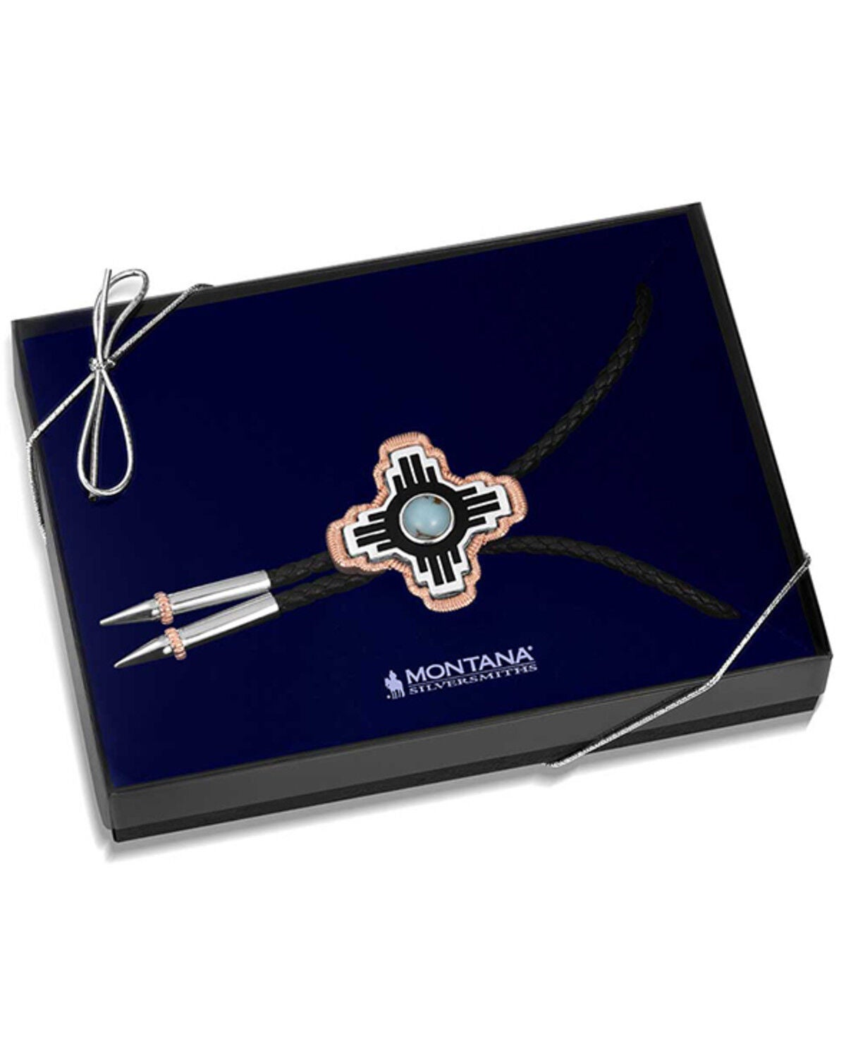 Image #4 - Montana Silversmiths Men's Sun Seeker Bolo Tie, Silver, hi-res
