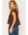 Image #4 - Ash & Violet Women's Boot Barn Exclusive Polka Dot Tie-Front Tiered Blouse, Brown, hi-res