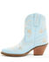 Dingo Women's Primrose Embroidered Leather Western Fashion Booties - Snip Toe , Blue, hi-res