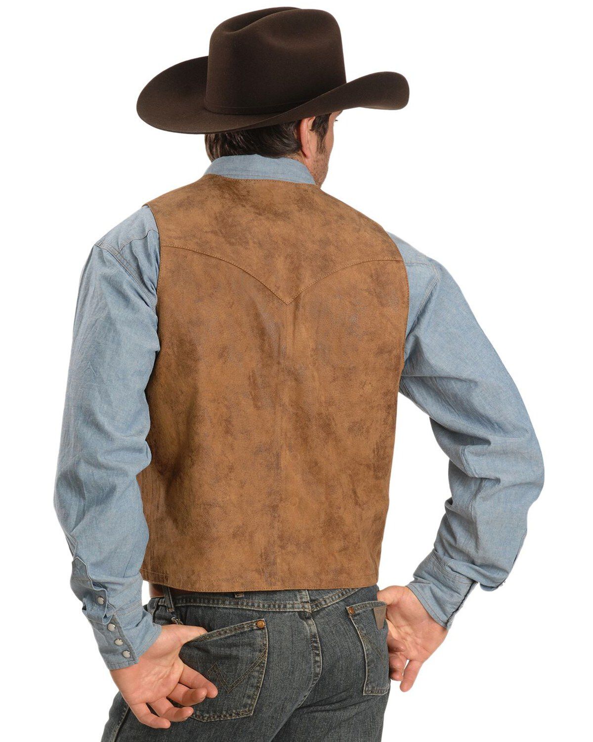 Image #3 - Scully Lamb Leather Western Vest, , hi-res