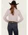 Image #4 - Ariat Women's Geo Print Long Sleeve Button-Down Western Shirt, White, hi-res
