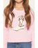 Image #3 - Originality Girls' Cowboy Boot Sweater, Pink, hi-res