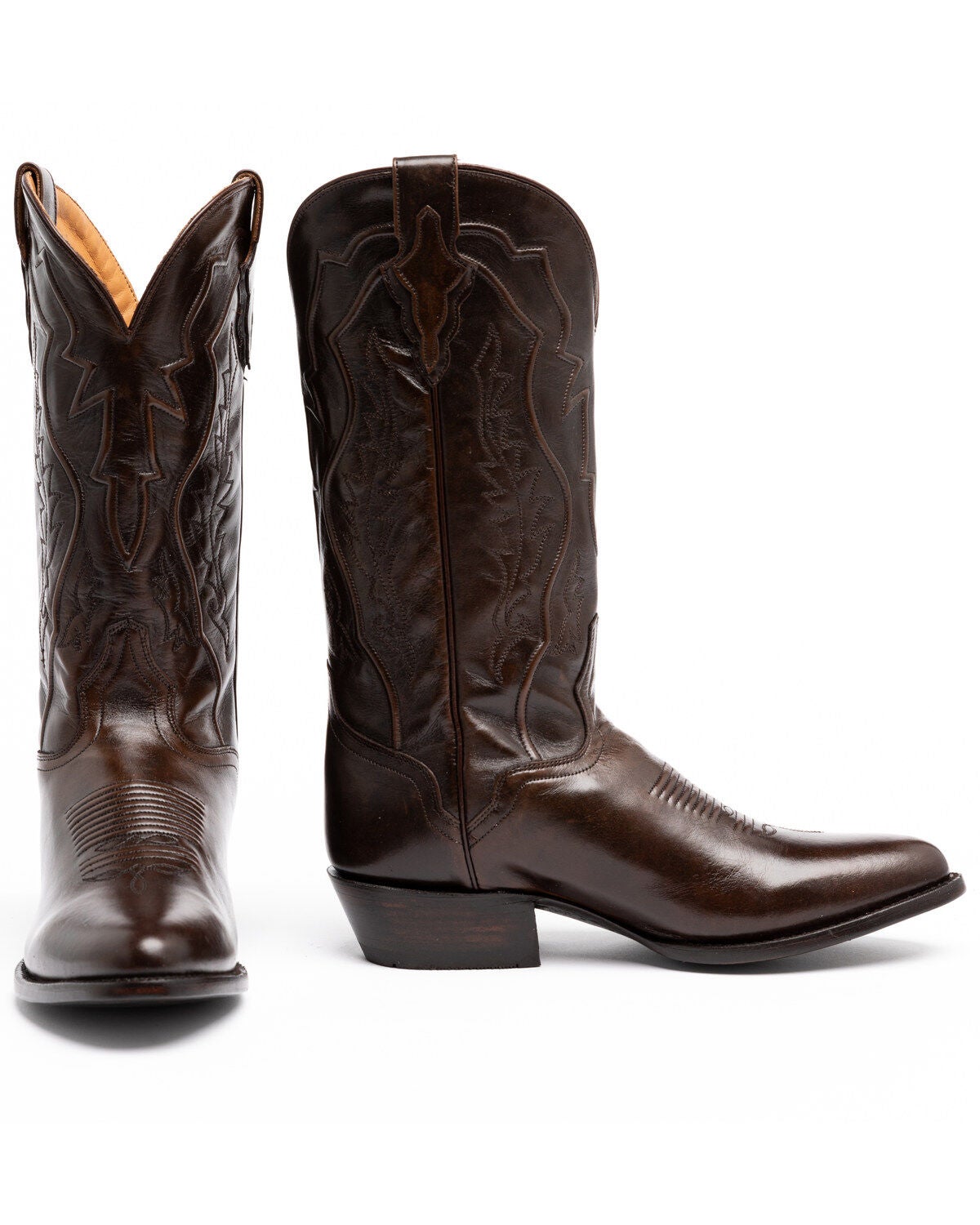 El Dorado Handmade Antique Calf Western Cowboy Boots Mens 12 Square Toe ED1111 El Dorado Men main image 2