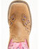 Shyanne Girls' Chloe Glitter Western Boots - Square Toe, Pink, hi-res