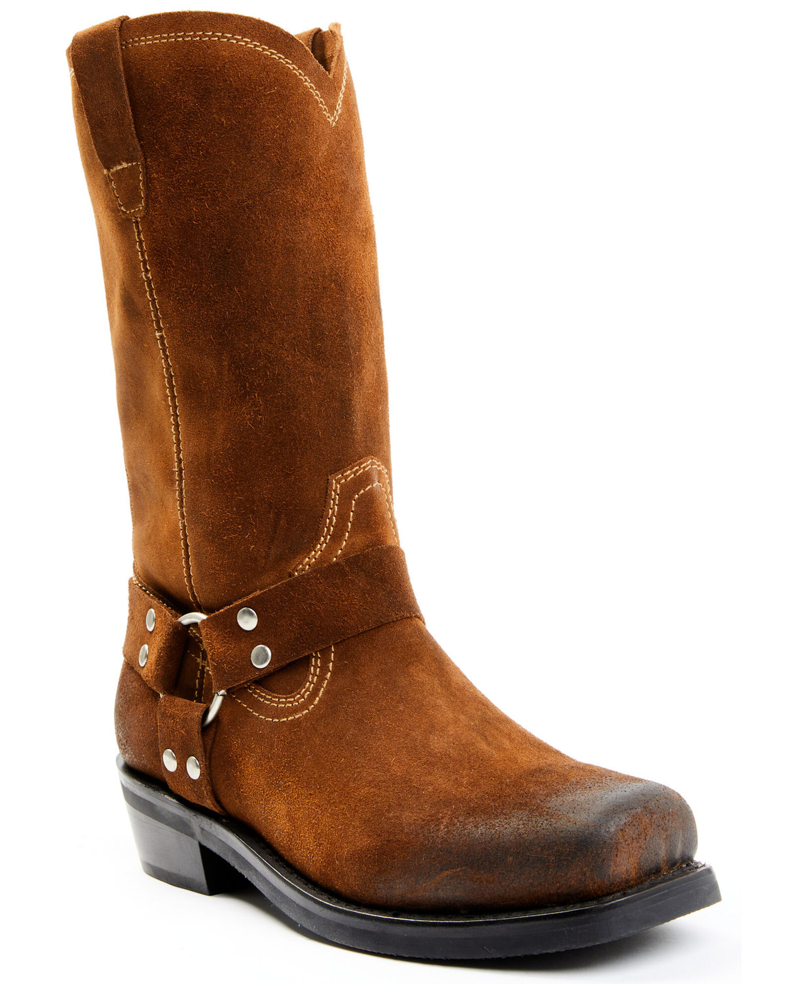 Men's pull top on motorcycle boots