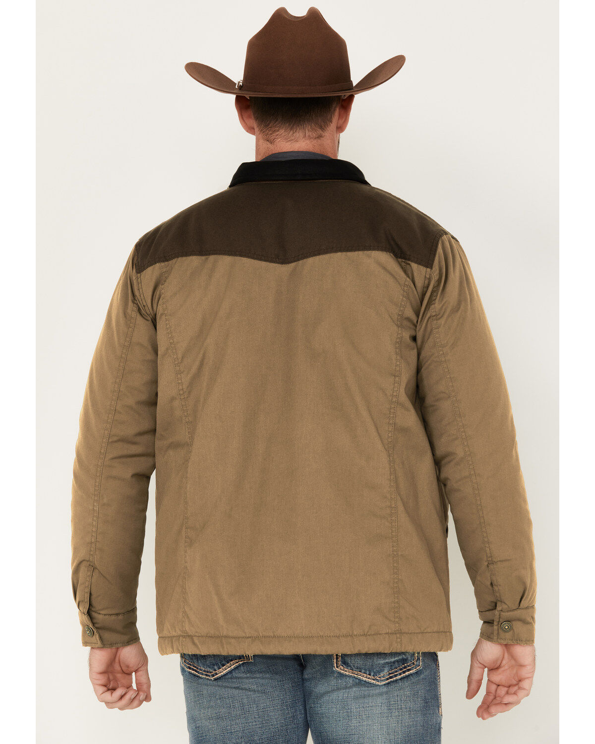 Image #4 - Blue Ranchwear Men's Waxed Canvas Jacket, Brown, hi-res