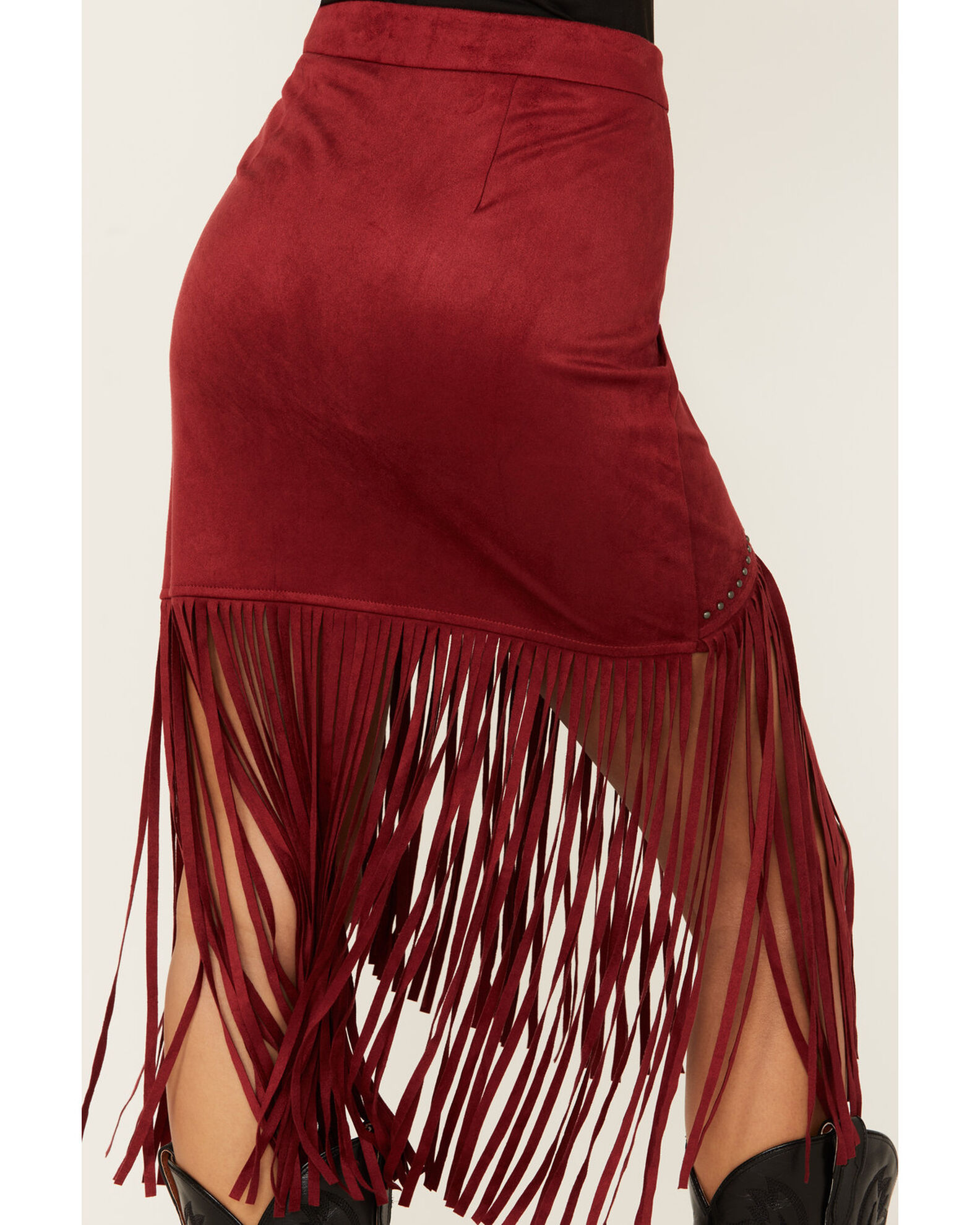 Idyllwind Women s Shiloh Faux Suede Asymmetrical Fringe Skirt Boot Barn