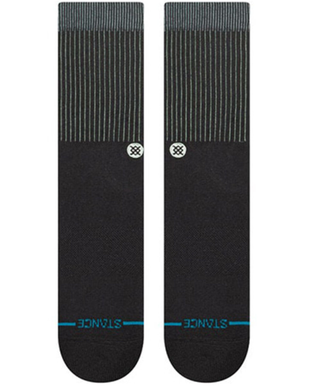 Image #2 - Stance Men's Icon Crew Socks, Black, hi-res