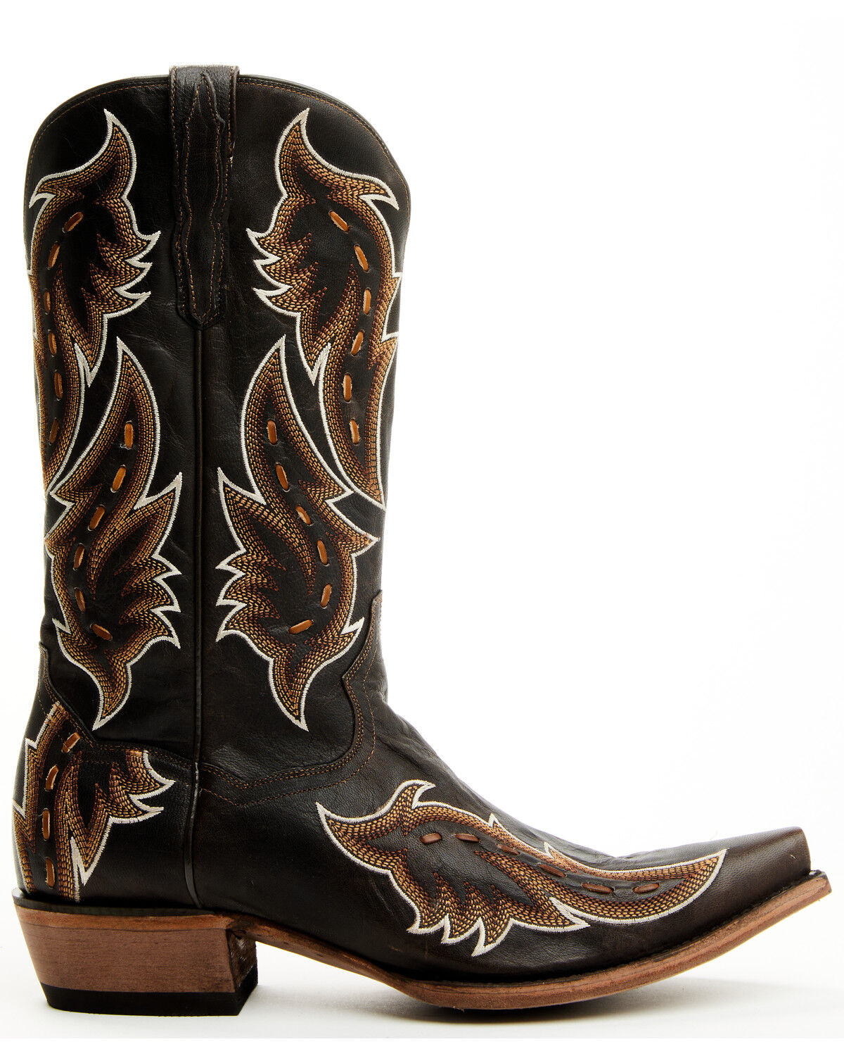 Image #2 - Dan Post Men's Racer Tall Western Boots - Snip Toe, Black, hi-res