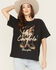 Image #1 - Wrangler Retro Women's Hey Cowboy Short Sleeve Graphic Tee, Black, hi-res