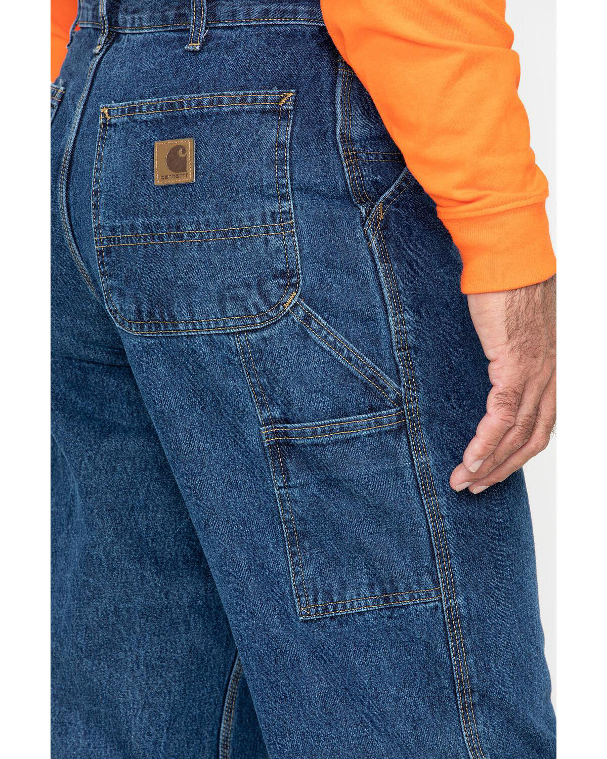Carhartt Flame Resistant Signature Denim Dungaree Work Jeans