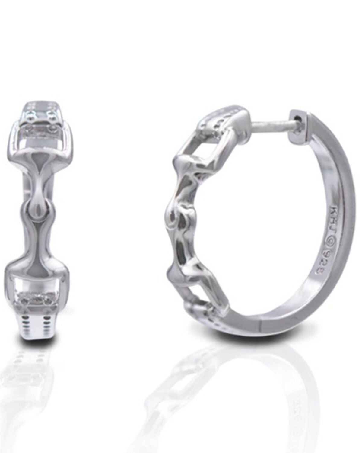 Kelly Herd Women's Sterling Silver Bit Earrings, Silver, hi-res