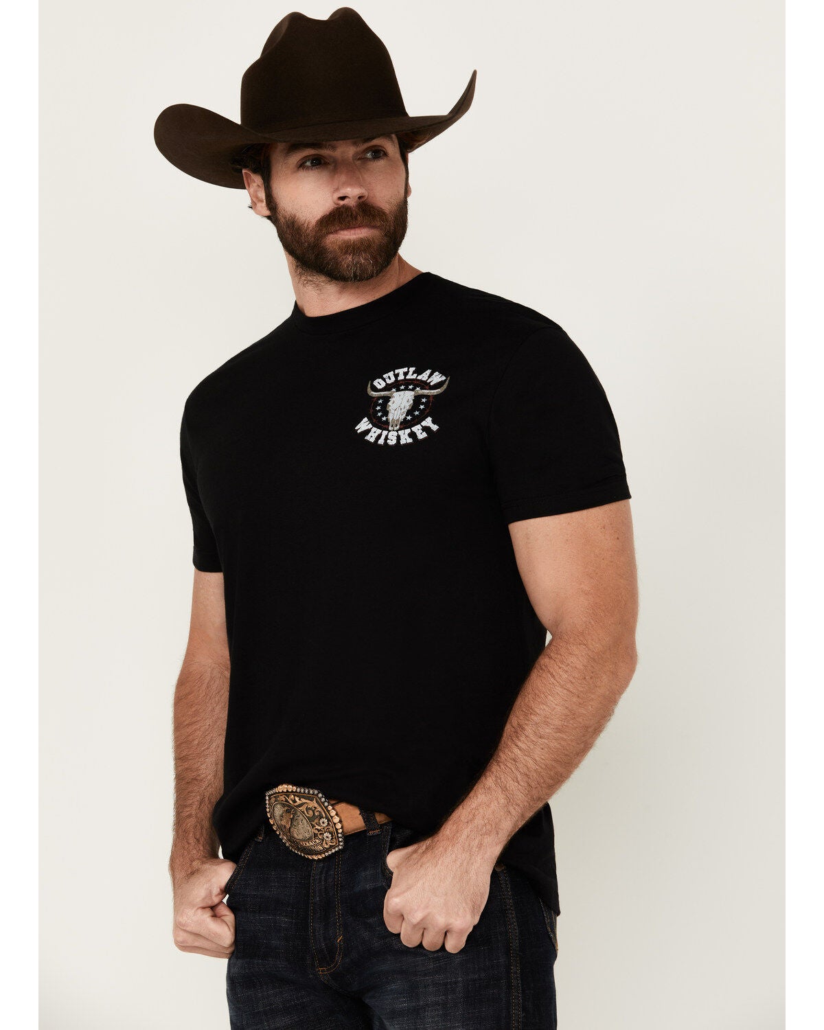 Image #3 - Cowboy Hardware Men's Outlaw Whiskey Short Sleeve Graphic T-Shirt, , hi-res