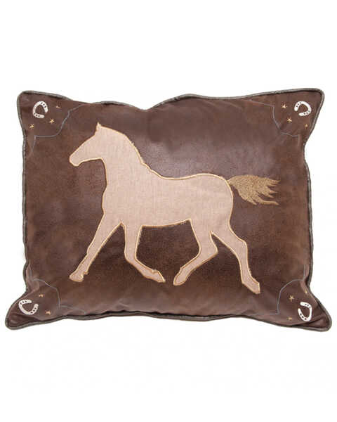 Carstens Home Lucky Horse Decorative Throw Pillow, Brown, hi-res